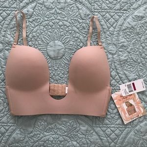 NWT Fashion Forms Seamless U Plunge Bra in Nude